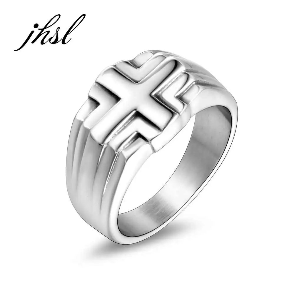 JHSL Cross Rings for Men Stainless Steel Silver Color Fashion Jewelry Party Gift Wholesale US Size 7 8 9 10 11 12
JHSL Cross Rings for Men Stainless Steel Silver Color Fashion Jewelry Party Gift Wholesale US Size 7 8 9 10 11 12
