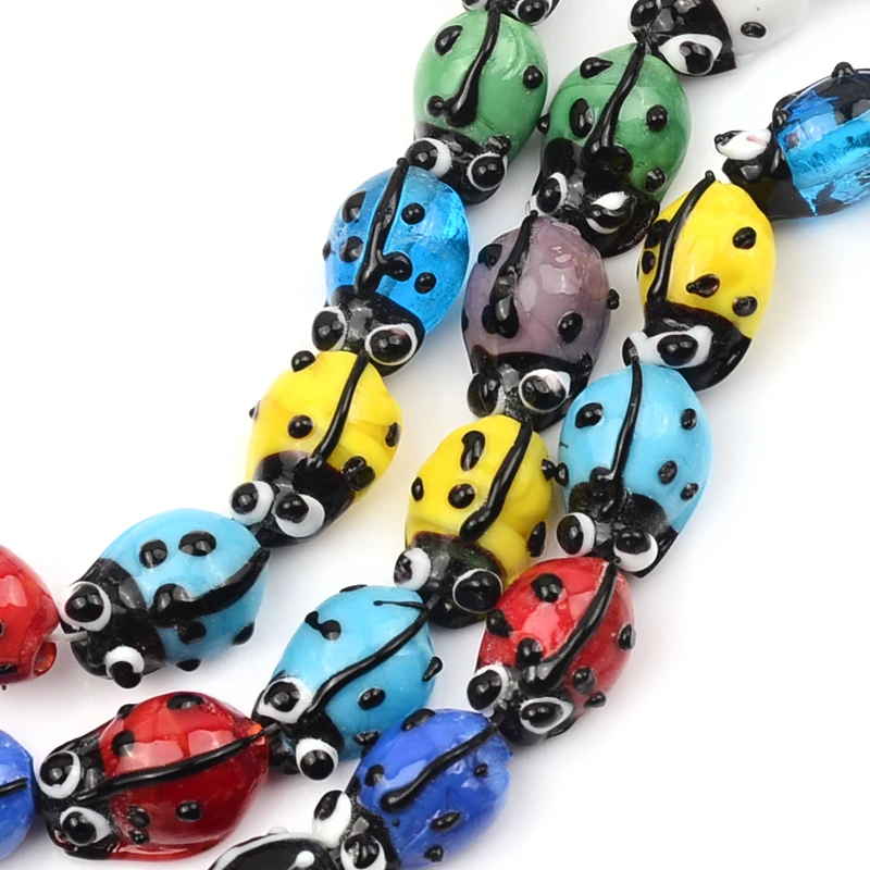 Beetle shape Beads Lampwork Glass Beads Trendy Loose ladybird Spacer Beads For DIY Bracelet Necklace Making Jewelry Findings
Beetle shape Beads Lampwork Glass Beads Trendy Loose ladybird Spacer Beads For DIY Bracelet Necklace Making Jewelry Findings