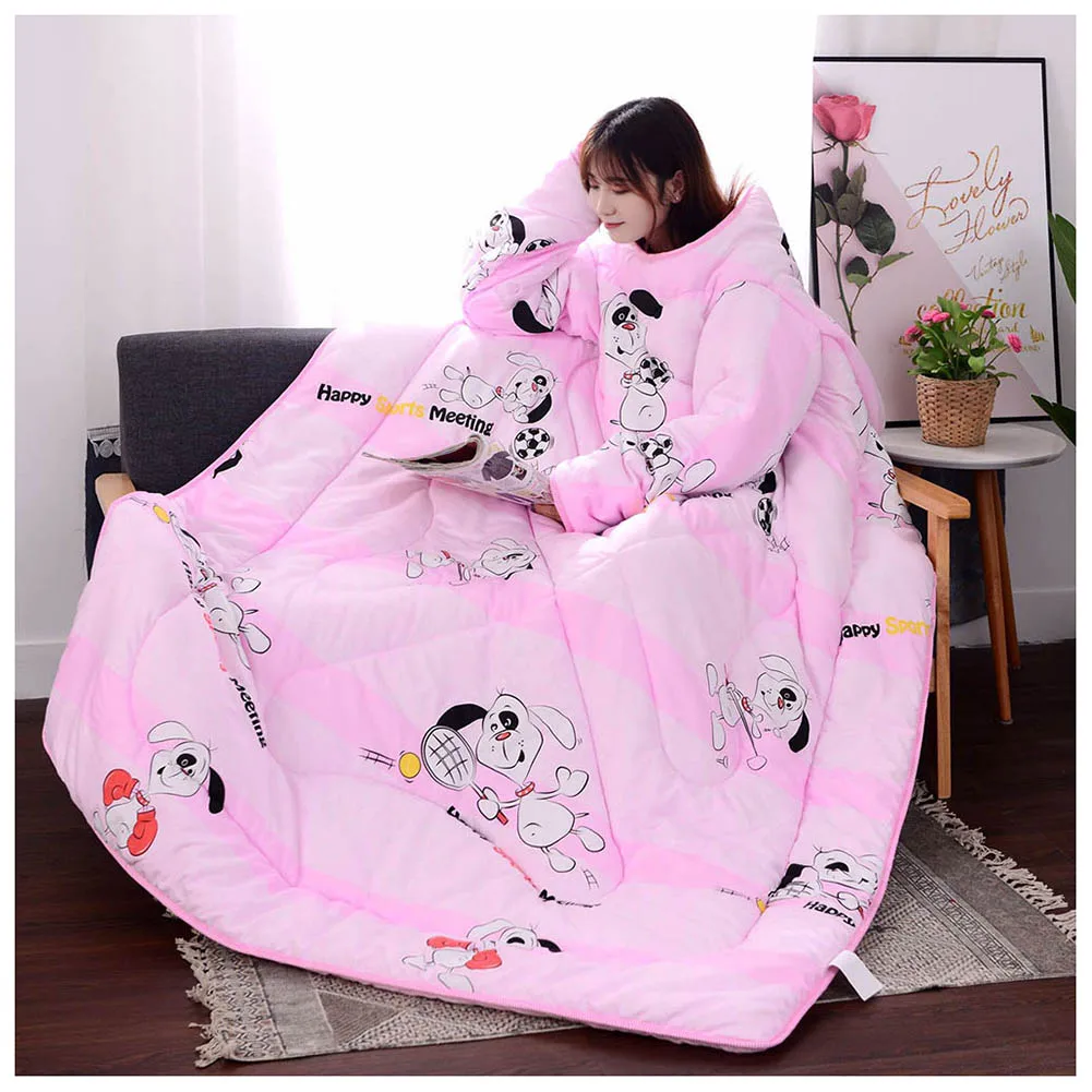 Multifunction Lazy Quilt with Sleeves Winter Warm Thickened Washed Quilt Blanket ADW889
Multifunction Lazy Quilt with Sleeves Winter Warm Thickened Washed Quilt Blanket ADW889