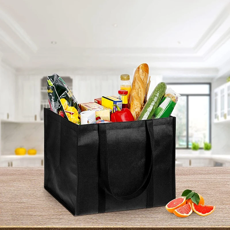 5 упаковок, многоразовые сумки для продуктов, сумки-тоуты для покупок с усиленным держателем, экологически чистые вертикальные, складные (че...
5 упаковок, многоразовые сумки для продуктов, сумки-тоуты для покупок с усиленным держателем, экологически чистые вертикальные, складные (че...