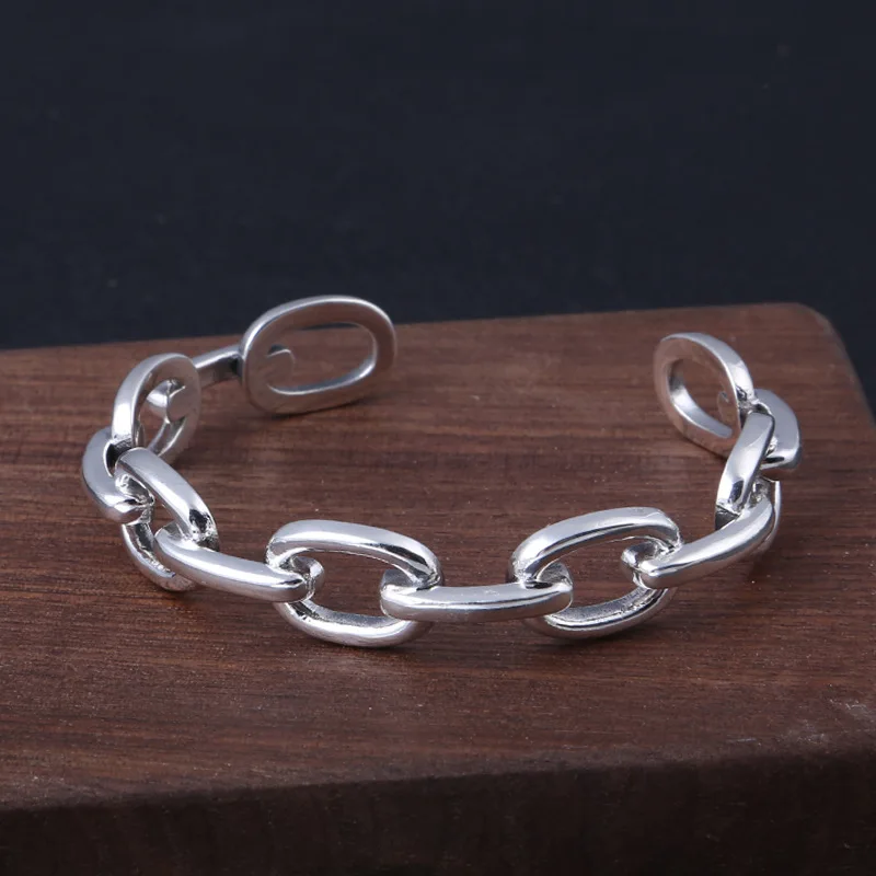 Женский браслет из серебра 925 пробы, с цепочкой
Женский браслет из серебра 925 пробы, с цепочкой