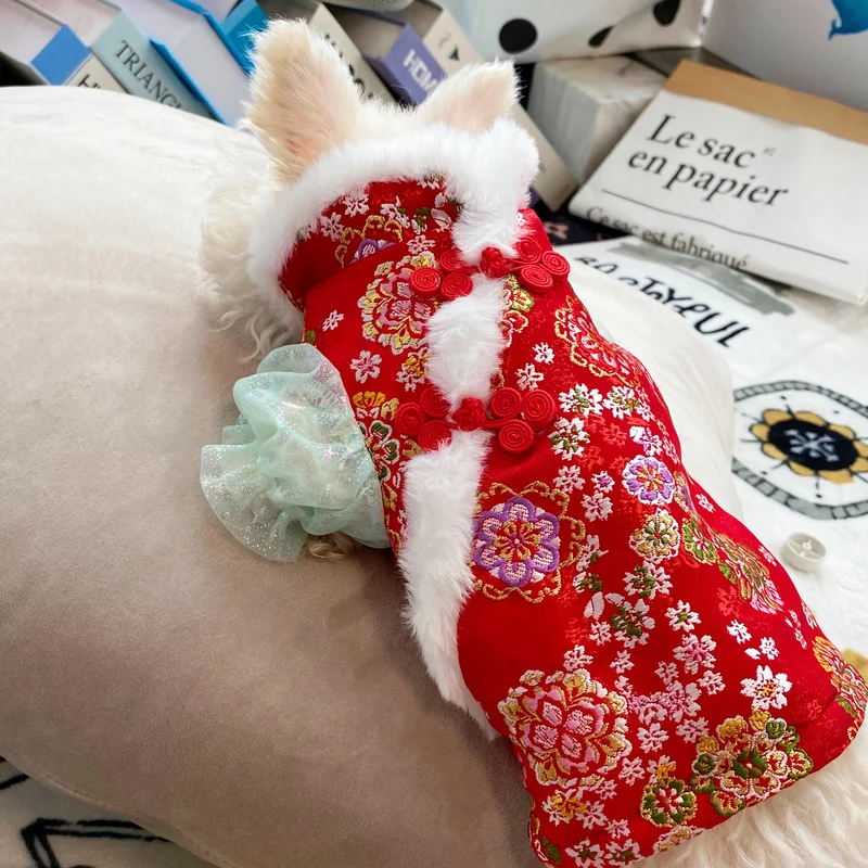 Tang Suit New Year Pet Clothes Winter Dog Coat Jacket Cat Puppy Clothing Spring Festival Dog Costume Outfit Garment Apparel Bag
Tang Suit New Year Pet Clothes Winter Dog Coat Jacket Cat Puppy Clothing Spring Festival Dog Costume Outfit Garment Apparel Bag