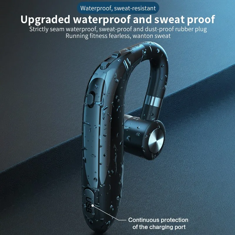Earphones Bluetooth 5.2 Headphones Handsfree Wireless Headset Business Headset Drive Call Sports Earphone 300mAh Battery
Earphones Bluetooth 5.2 Headphones Handsfree Wireless Headset Business Headset Drive Call Sports Earphone 300mAh Battery