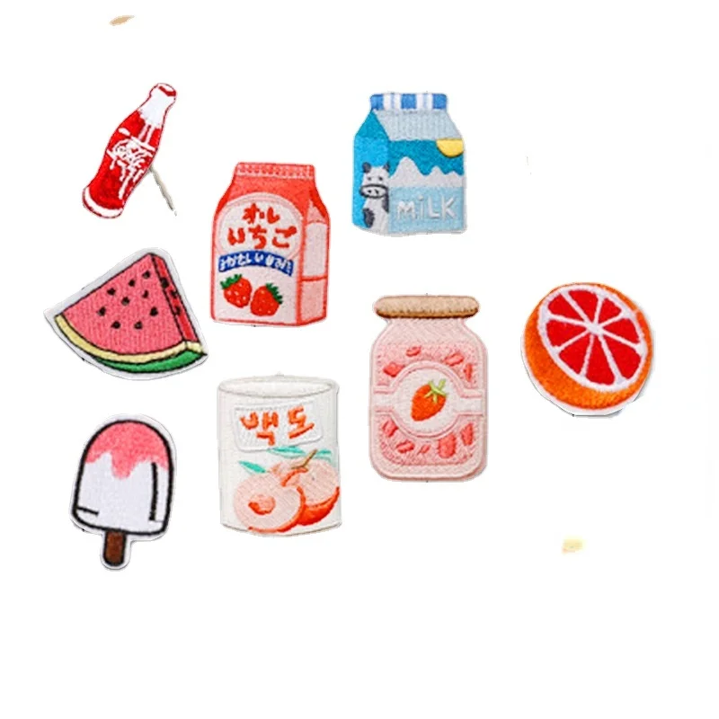 Fruit Milk Bottle Strawberry Watermelon Coke Orange Patch for Jacket Clothes Stickers Shoes Badge DIY Apparel Accessories
Fruit Milk Bottle Strawberry Watermelon Coke Orange Patch for Jacket Clothes Stickers Shoes Badge DIY Apparel Accessories