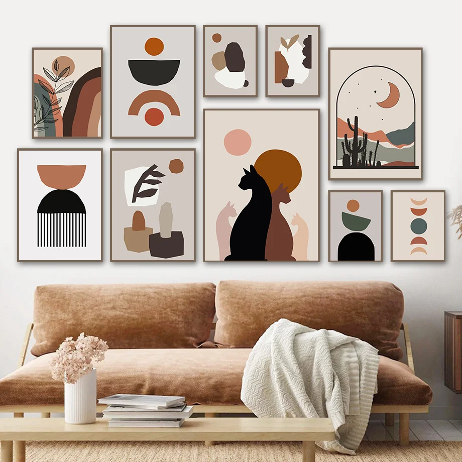 Abstract Wall Art Canvas Painting Sun Moon Cat Leaf Line Geometric Nordic Posters And Prints Pictures For Living Room Boho Decor
Abstract Wall Art Canvas Painting Sun Moon Cat Leaf Line Geometric Nordic Posters And Prints Pictures For Living Room Boho Decor