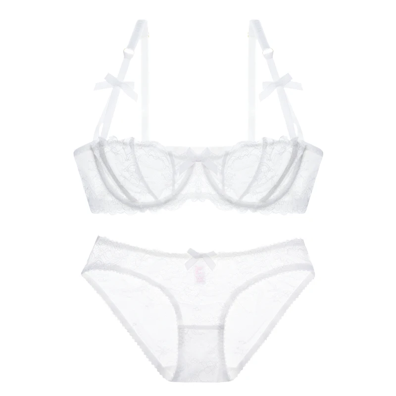 Fashion Half Cup Transparent lingerie set Plus Size Brassiere Embroidery Thin Sexy Lace Underwear Bra And Panties Sets For Women
Fashion Half Cup Transparent lingerie set Plus Size Brassiere Embroidery Thin Sexy Lace Underwear Bra And Panties Sets For Women