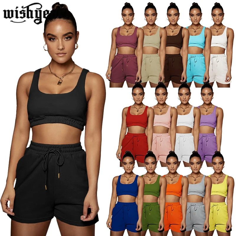 Casual Solid Color Two Piece Set Fitness Sporty Woman Sleeveless Tank Top And Lace Up Shorts Tracksuit Summer Clothes Plus Size
Casual Solid Color Two Piece Set Fitness Sporty Woman Sleeveless Tank Top And Lace Up Shorts Tracksuit Summer Clothes Plus Size