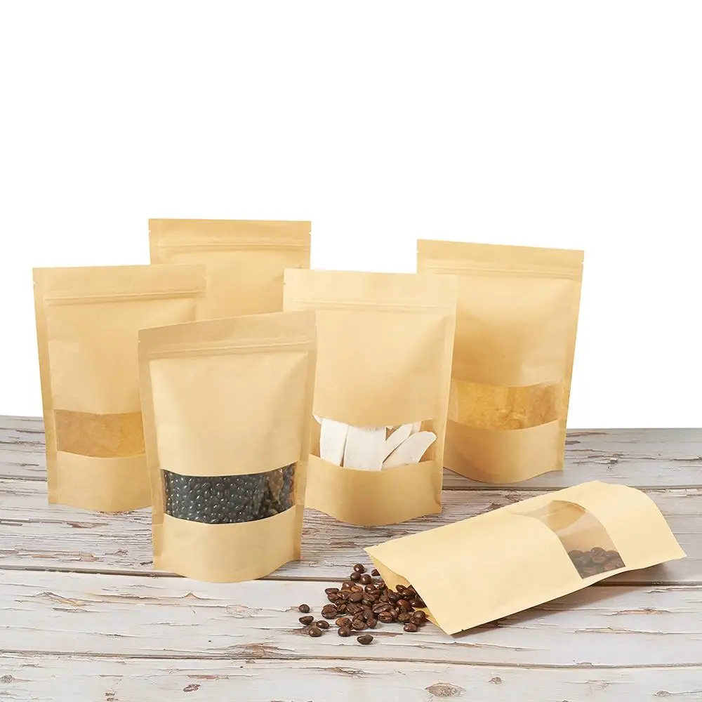40pcs Zip lock Kraft Paper Window Bag Stand Up Gift Dried Food Fruit Tea Packaging Pouches Zipper Self Sealing Beads Jewelry Bag
40pcs Zip lock Kraft Paper Window Bag Stand Up Gift Dried Food Fruit Tea Packaging Pouches Zipper Self Sealing Beads Jewelry Bag