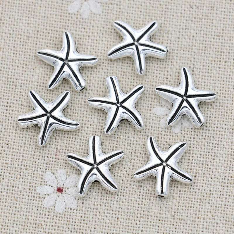 20PCS Antique Silver Plated Starfish Spacer Beads Vintage Loose Beads for Jewelry Making Bracelet DIY Handmade Craft
20PCS Antique Silver Plated Starfish Spacer Beads Vintage Loose Beads for Jewelry Making Bracelet DIY Handmade Craft