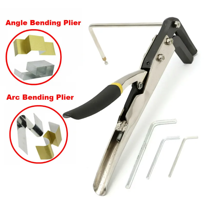 

2 Types Bending Plier Manual Sheet Strip Arc/Angle Bender Steel Plier Clamp Channel Letter Tools