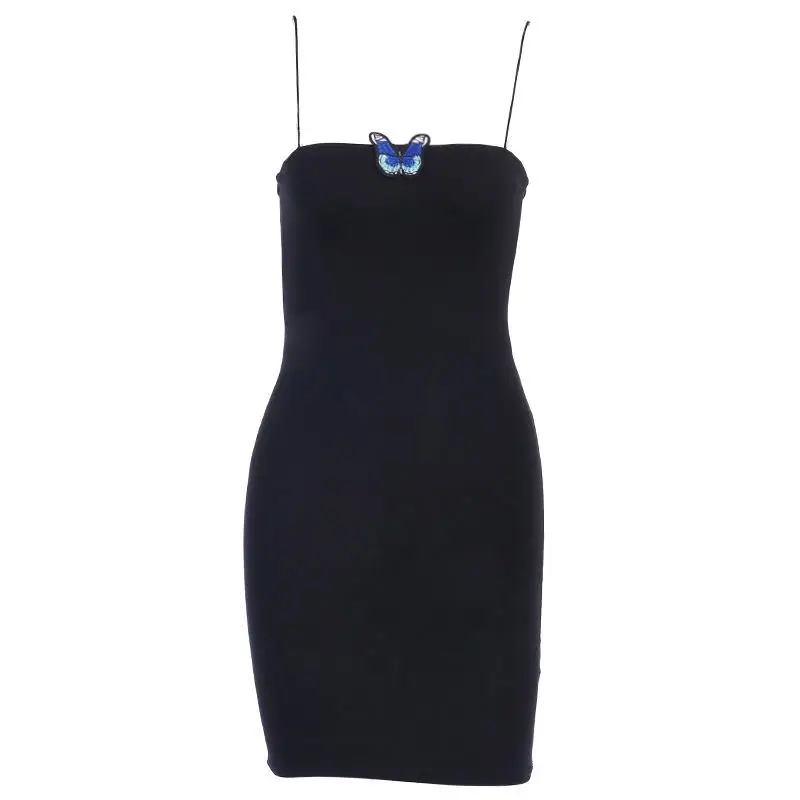 2021 new trampoline women's slim French butterfly suspender small black skirt black suspender dress summer
2021 new trampoline women's slim French butterfly suspender small black skirt black suspender dress summer