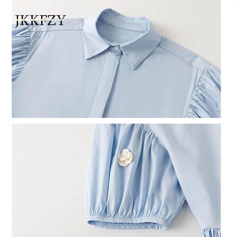 Doll Collar Puff Sleeve Dress Women Summer 2021 Short Loose Thin Dress Blue Applique Casual Dresses 
Doll Collar Puff Sleeve Dress Women Summer 2021 Short Loose Thin Dress Blue Applique Casual Dresses