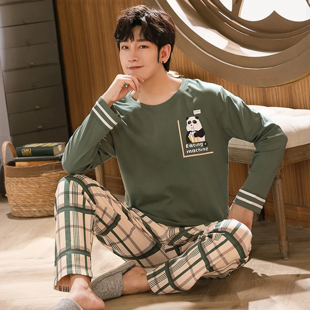 Men's Winter Warm Pajamas 100% Cotton Sleepwear Home Wear Cartoon Panda Print Pajama Male Casual Long Sleeve Plus Size Sets Suit
Men's Winter Warm Pajamas 100% Cotton Sleepwear Home Wear Cartoon Panda Print Pajama Male Casual Long Sleeve Plus Size Sets Suit