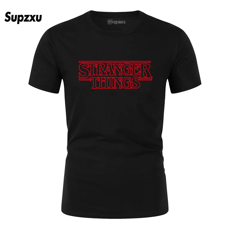 Мужская футболка Stranger Things летние хлопковые футболки с коротким рукавом мужская