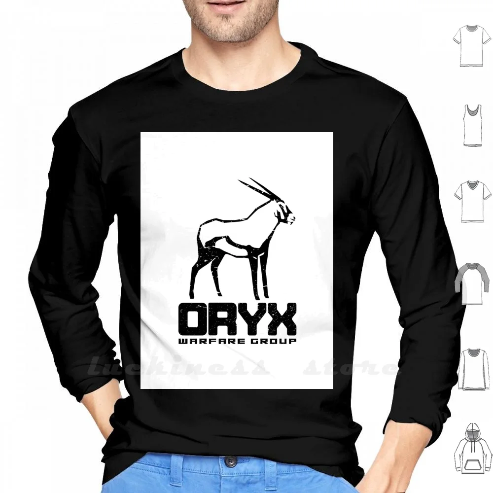 

Oryx Warfare Group Dark Long Sleeve T Shirt Oryx Elysium Matt Damon Sharlto Copley Kruger Scifi Future Space Weapons William