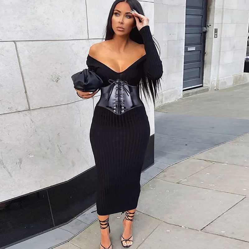 Sylph Long Sleeve Bodycon Dress V-neck Solid Screw Thread Sexy Dresses Autumn Winter Fashion Hot Sale Midi Vestidos Y2k Clothes
Sylph Long Sleeve Bodycon Dress V-neck Solid Screw Thread Sexy Dresses Autumn Winter Fashion Hot Sale Midi Vestidos Y2k Clothes