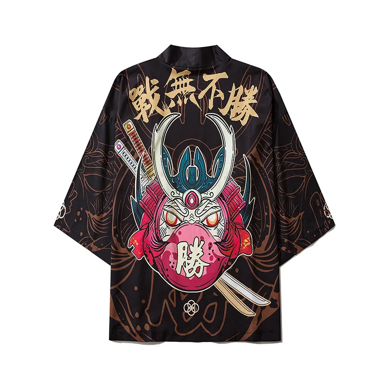 

Japanese Sure To Win Kimonos Traditional Cardigan Robe Men Women Print Causal Clothes Cosplay Yukata Asian Clothing