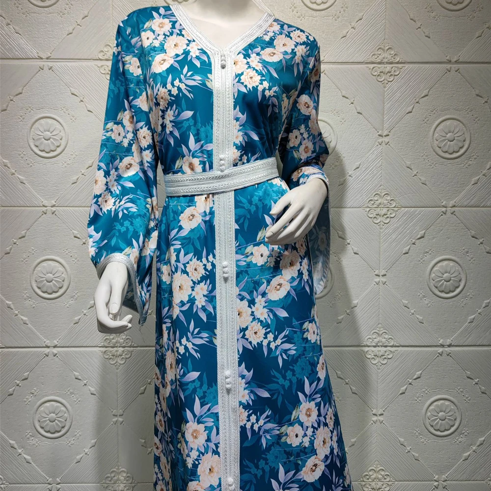 AB030 Luxury Dress Sky Blue Abaya Soiree Muslim Woman Dubai Islamic Clothing World Apparel Store Turkish Beautiful Print Flora
AB030 Luxury Dress Sky Blue Abaya Soiree Muslim Woman Dubai Islamic Clothing World Apparel Store Turkish Beautiful Print Flora