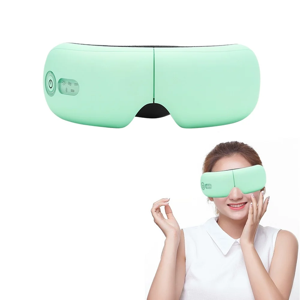 9D массажер для глаз 360 ° работы при прослушивании музыки по Bluetooth обогрев вибрации