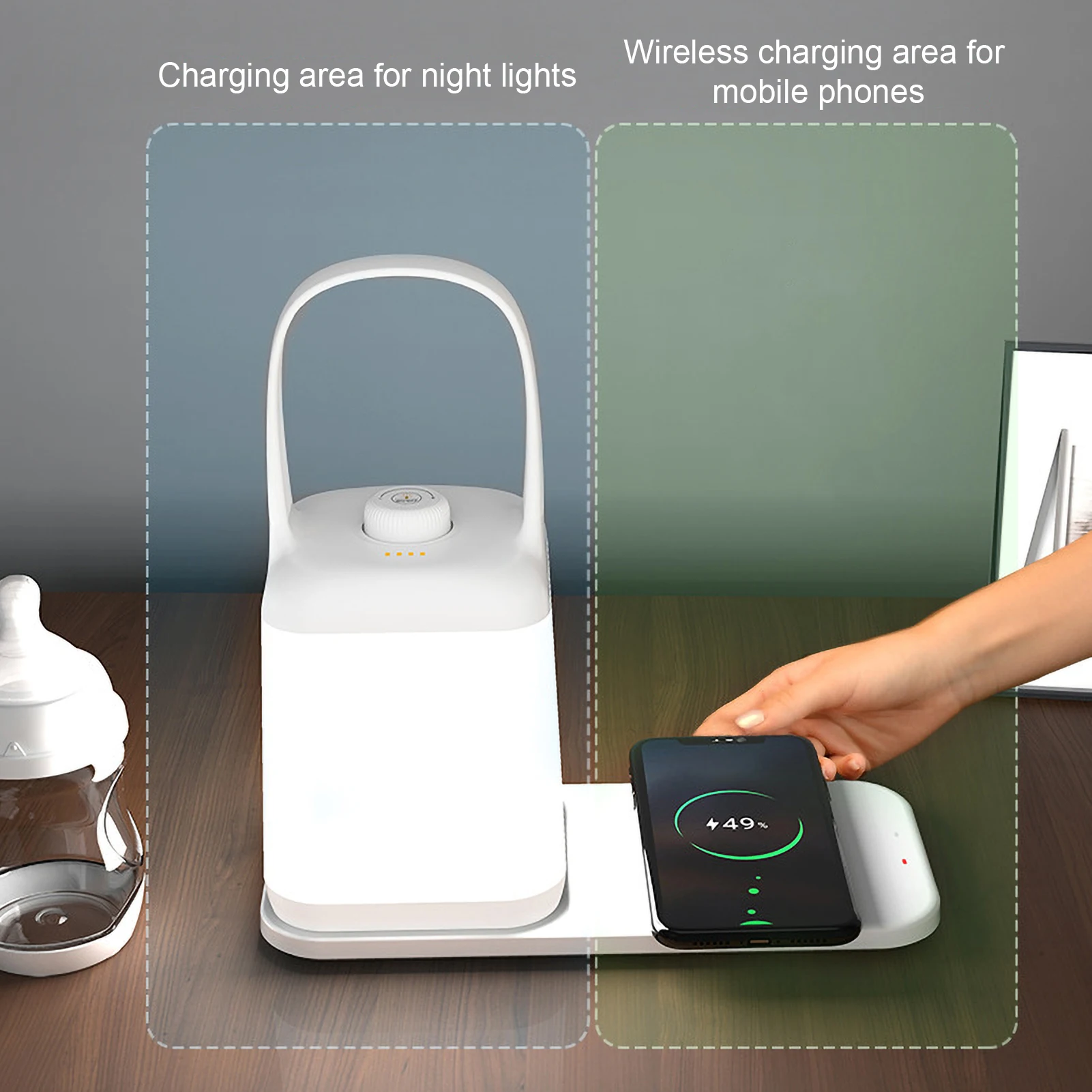Wireless Charging Night Light LED Night Light With Cordles Charger Portable Suspended Night Light Lamp with Bedroom Living Room
Wireless Charging Night Light LED Night Light With Cordles Charger Portable Suspended Night Light Lamp with Bedroom Living Room