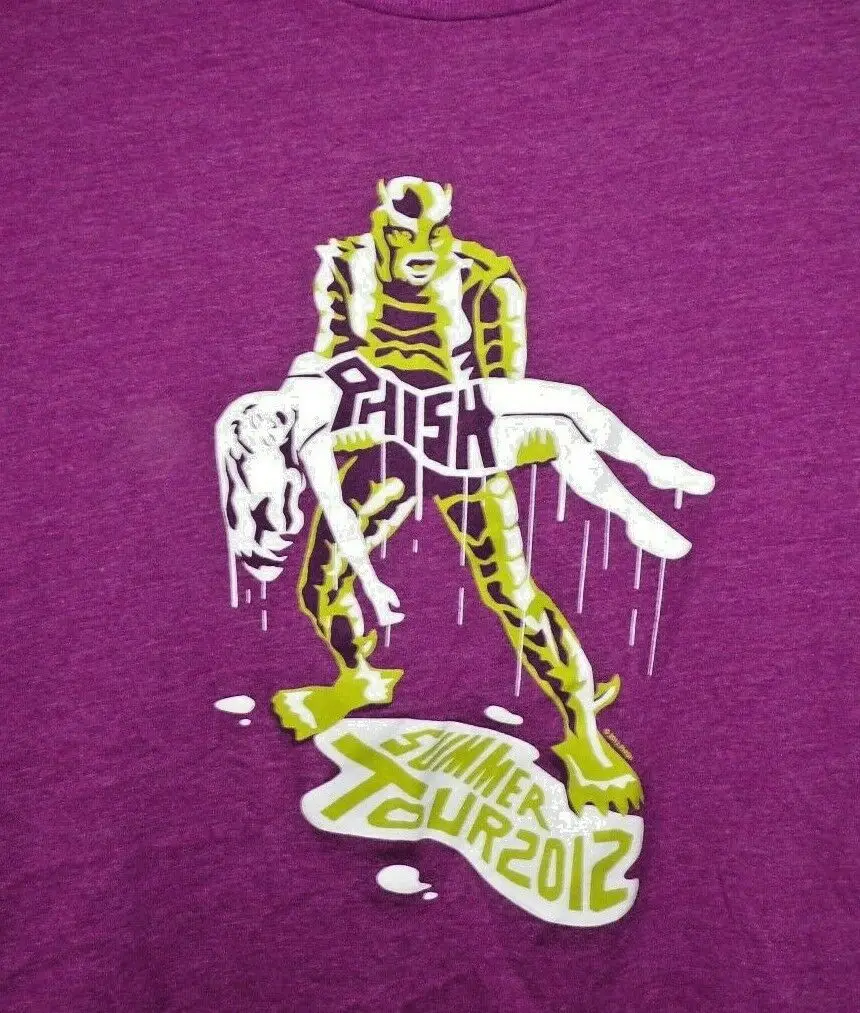Phish Summer Tour 2012 женская футболка с изображением существа из Черной лагуны варенья
