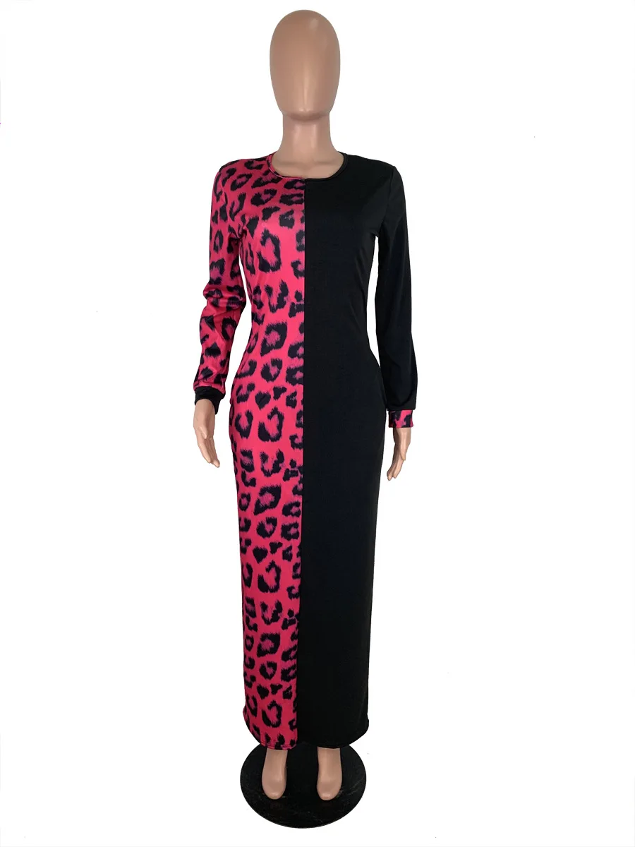 New Woman Dress Leopard Print Patchwork Skinny Elegant Maxi Dress Sexy Long Sleeve Party Dresses Vestidos Wholesale Dropshpping
New Woman Dress Leopard Print Patchwork Skinny Elegant Maxi Dress Sexy Long Sleeve Party Dresses Vestidos Wholesale Dropshpping