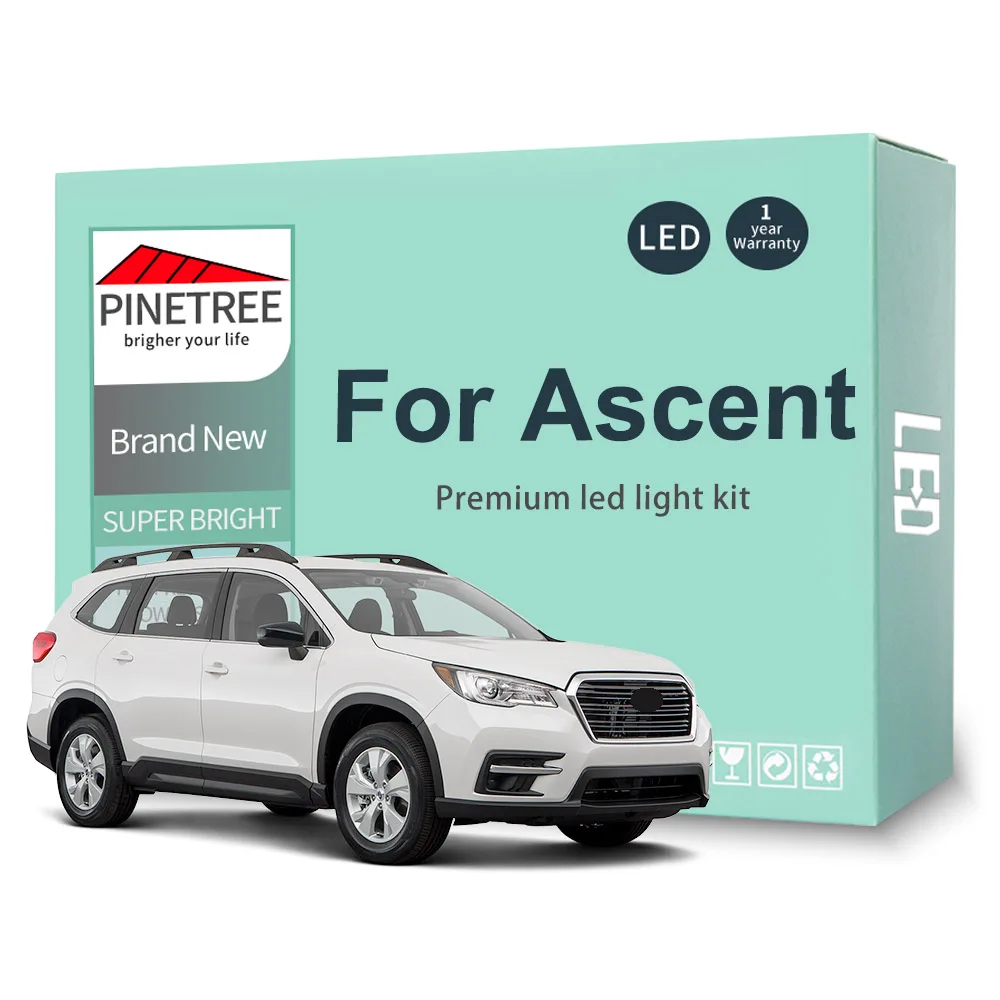 

13Pcs Led Interior Light Kit For Subaru Ascent 2019 2020 2021 2022 2023 Led Bulbs Dome Map Trunk License Plate Canbus