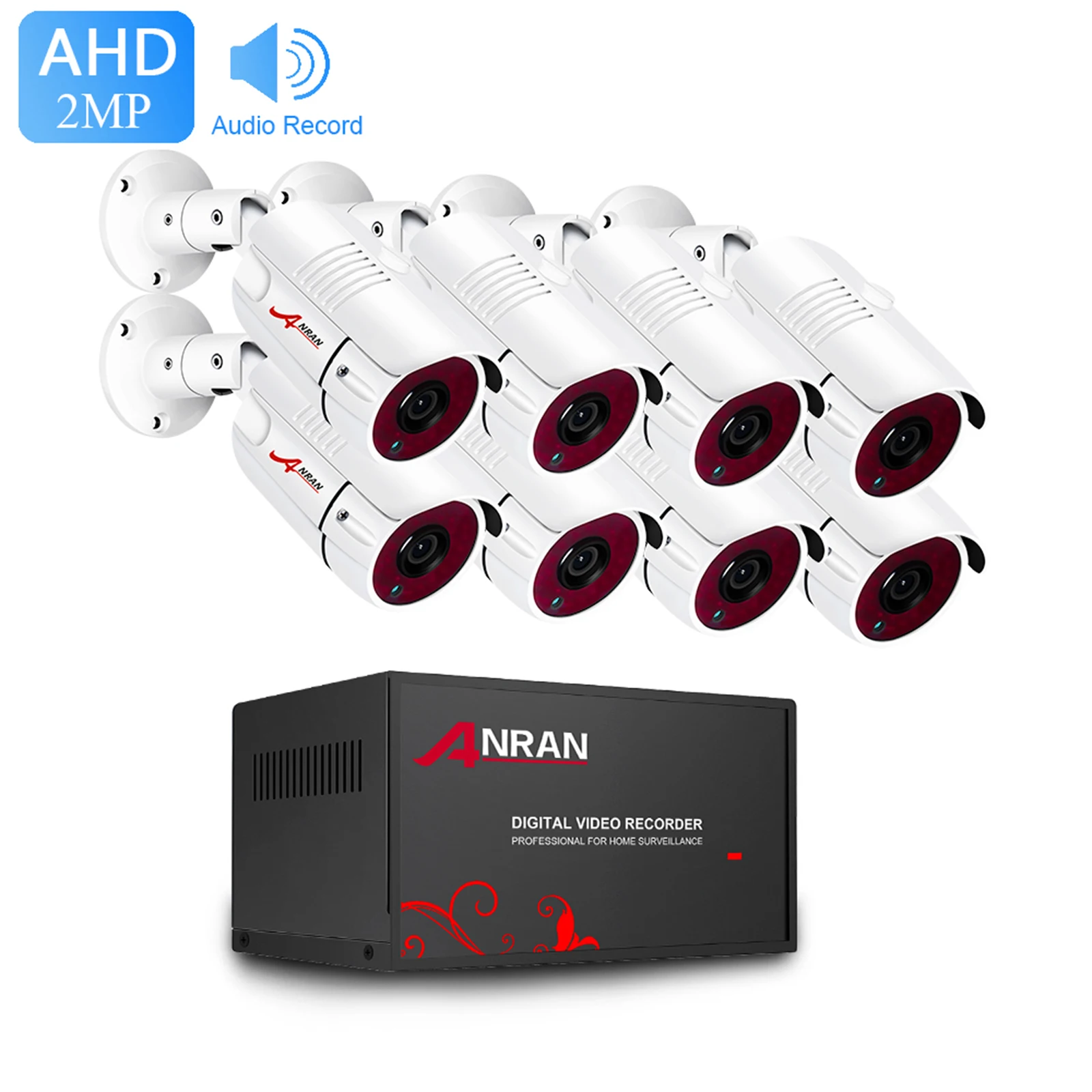 1080P DVR Security Cameras System, 8pcs High Definition 2.0MP Surveillance Cameras with 8CH DVR Video Recorder,IP66 Weatherproof
1080P DVR Security Cameras System, 8pcs High Definition 2.0MP Surveillance Cameras with 8CH DVR Video Recorder,IP66 Weatherproof