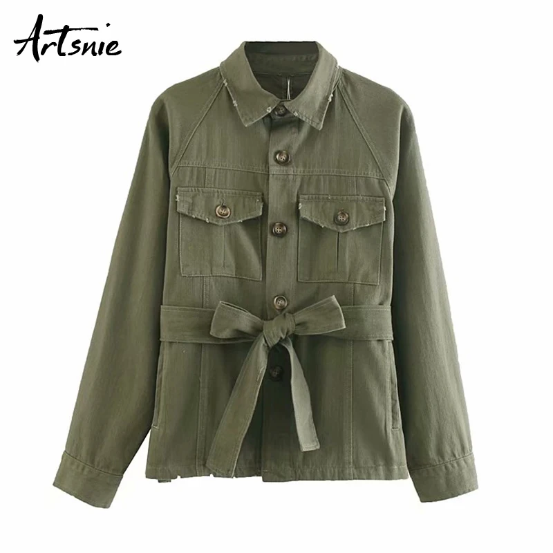 Artsnie khaki casual denim jacket women autumn 2019 turn down collar long sleeve sashes coats streetwear pockets jeans jackets
Artsnie khaki casual denim jacket women autumn 2019 turn down collar long sleeve sashes coats streetwear pockets jeans jackets