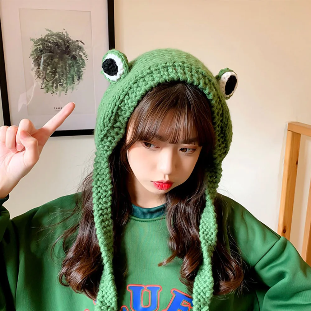 Winter Warm Frog Hat Beanies Knitted Hat Solid Hip-hop Skullies Knitted Hat Cap Costume Accessory Gifts
Winter Warm Frog Hat Beanies Knitted Hat Solid Hip-hop Skullies Knitted Hat Cap Costume Accessory Gifts