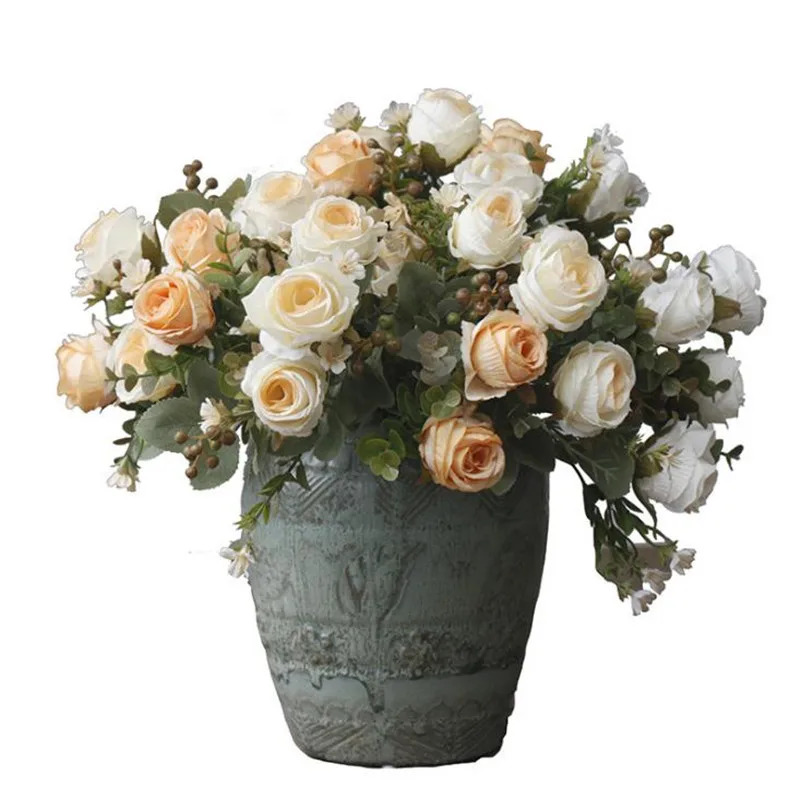 7Pcs Fake Classic Oil painting Rose (5 stems/Bunch) 11" Length Simulation Autumn Roses for Wedding Centerpieces 6 Colors
7Pcs Fake Classic Oil painting Rose (5 stems/Bunch) 11" Length Simulation Autumn Roses for Wedding Centerpieces 6 Colors
