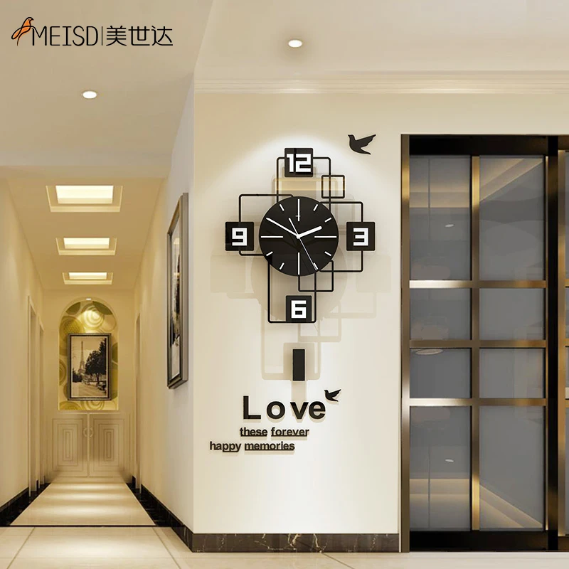 MEISD Creative Wall Clock Modern Square Watch Black Stickers Home Decor Room Horloge Silent Living Room Decoration Free Shipping
MEISD Creative Wall Clock Modern Square Watch Black Stickers Home Decor Room Horloge Silent Living Room Decoration Free Shipping