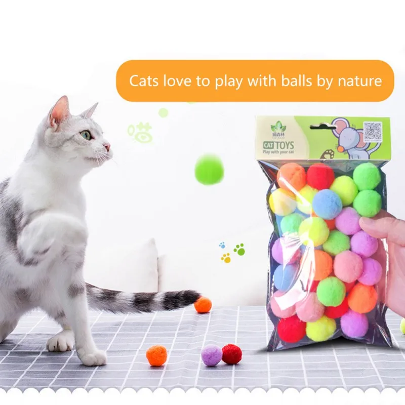 New Cute Funny Cat Toys Stretch Plush Ball Resistant To Bite Funny Cat Colorile Ball Cat Chew Toy Pet Supplies 30 Pcs/Pack
New Cute Funny Cat Toys Stretch Plush Ball Resistant To Bite Funny Cat Colorile Ball Cat Chew Toy Pet Supplies 30 Pcs/Pack