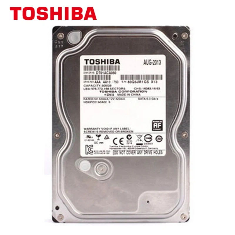 

Toshiba 500GB 1TB Desktop HDD 3.5" Internal Hard Drive 2TB 4TB DT01ACA050 SATA 3.0 7200RPM 32MB Cache HDD for Desktop PC
