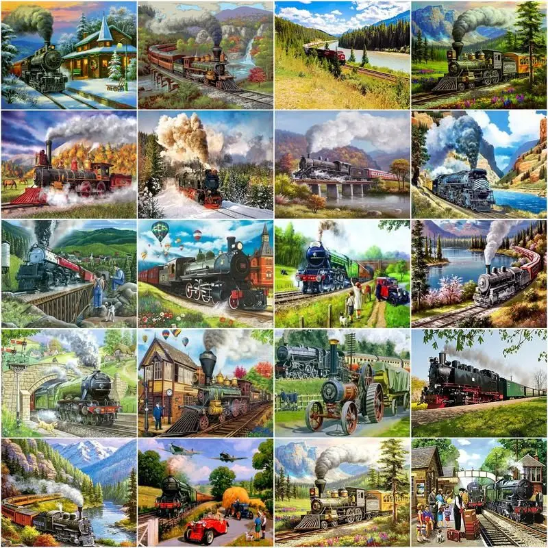 CHENISTORY Diy Pictures By Number Train Landscape For Adult Kids Kits Home Decor Painting By Numbers Drawing On Canvas Handpaint
CHENISTORY Diy Pictures By Number Train Landscape For Adult Kids Kits Home Decor Painting By Numbers Drawing On Canvas Handpaint