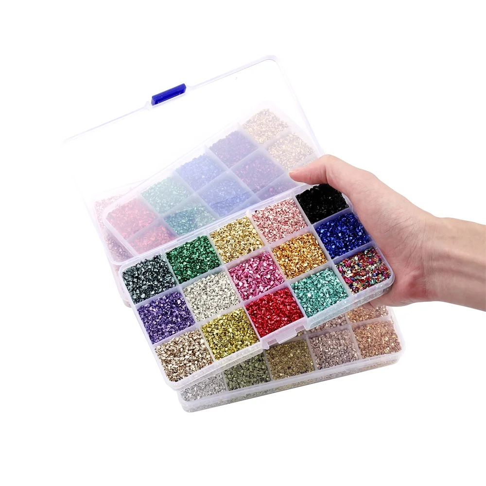 300g/Box Broken Glass Metal Crushed Stones Resin Fillings Kit For DIY Epoxy Resin Mold UV Crafts Filler Nail Art Decoration Set
300g/Box Broken Glass Metal Crushed Stones Resin Fillings Kit For DIY Epoxy Resin Mold UV Crafts Filler Nail Art Decoration Set