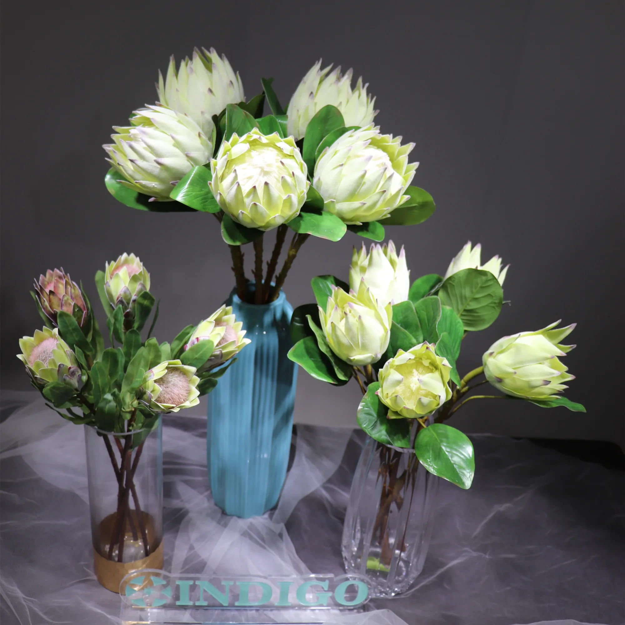 Green Protea 3 Size New Artchoke Cynaroides Real Touch Diaplay Artificial Flower Wedding Flower Party Event - INDIGO
Green Protea 3 Size New Artchoke Cynaroides Real Touch Diaplay Artificial Flower Wedding Flower Party Event - INDIGO