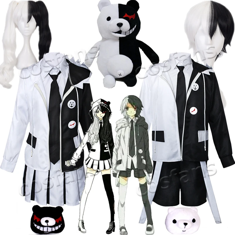 Костюм для косплея унисекс из аниме «Danganronpa V3: Killing Harmony», высококачественный костюм Монокума, пальто + рубашка + галстук + юбка (или брюки) + нос...
Костюм для косплея унисекс из аниме «Danganronpa V3: Killing Harmony», высококачественный костюм Монокума, пальто + рубашка + галстук + юбка (или брюки) + нос...