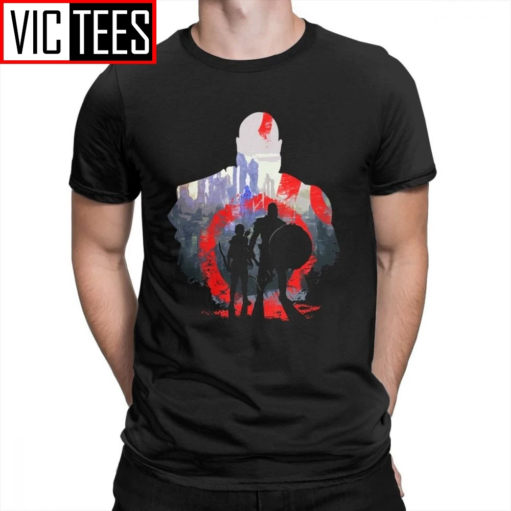 

Мужская игровая футболка с изображением бога войны Кратоса, сумасшедшая футболка с круглым вырезом и короткими рукавами, топы из чистого хлопка, подарочные мужские футболки