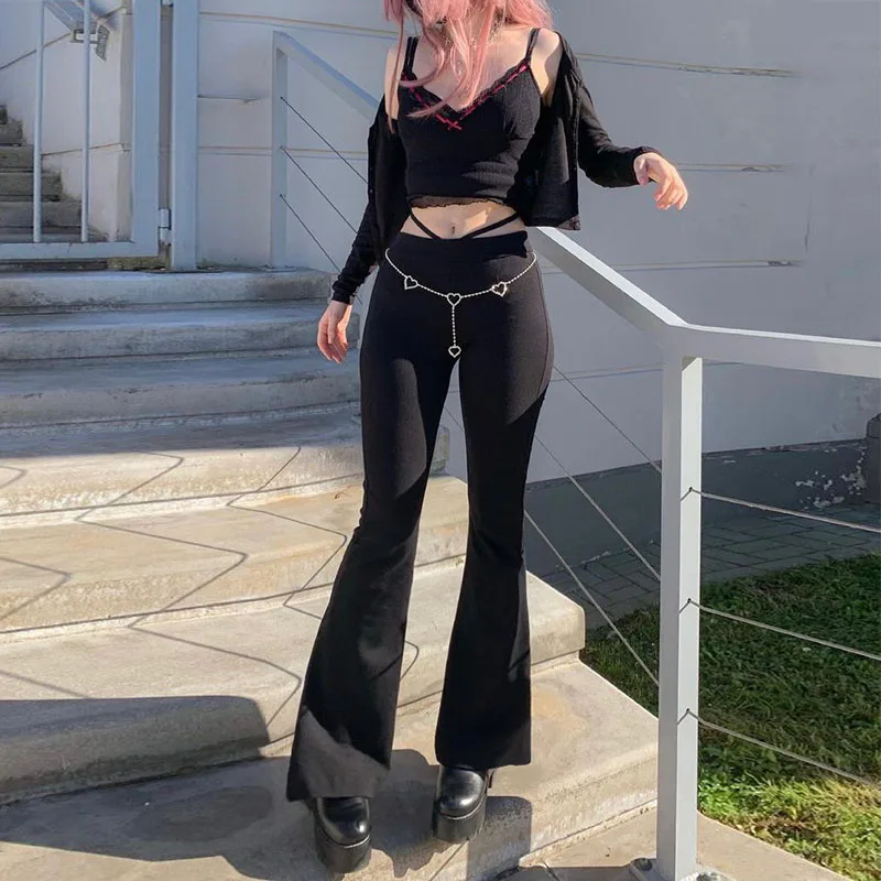 Women Flare Pants, Elastic Waist Slim Fit Solid Autumn Casual Daily Long Trousers
Women Flare Pants, Elastic Waist Slim Fit Solid Autumn Casual Daily Long Trousers