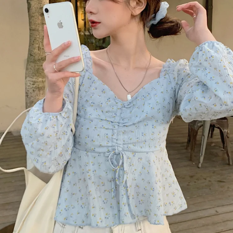 Blouses Women Retro Shirring College Crop Top Chiffon Spring Ladies Elegant Soft Sweet Holiday Chic Puff Sleeve Ulzzang Shirts
Blouses Women Retro Shirring College Crop Top Chiffon Spring Ladies Elegant Soft Sweet Holiday Chic Puff Sleeve Ulzzang Shirts