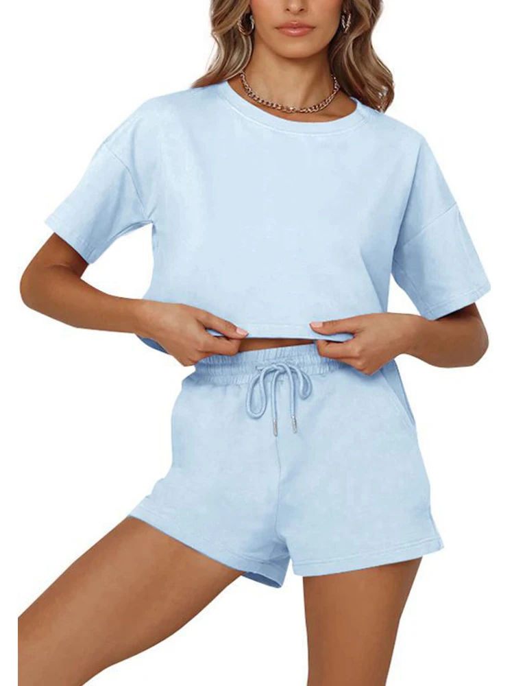 SONDR 2021 Summer Leisure Solid Color New Women's Fashion Short Sleeve Round Neck Top T-Blood + Short Sports Two Piece Suit
SONDR 2021 Summer Leisure Solid Color New Women's Fashion Short Sleeve Round Neck Top T-Blood + Short Sports Two Piece Suit