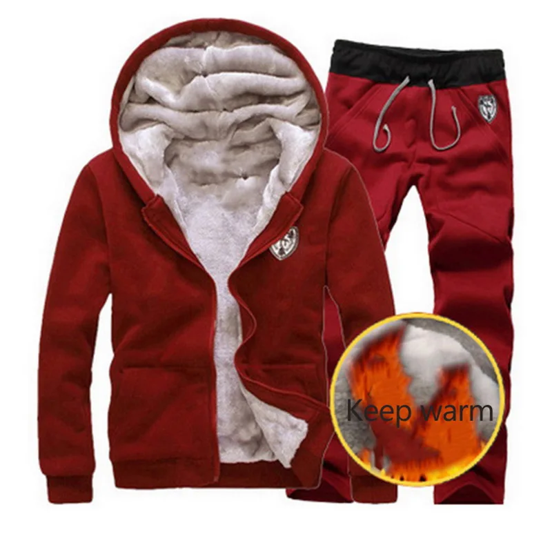 Autumn Winter Thick Men's Suits Sportswear Tracksuit Zipper Hoodie Two Pieces Set Men Drawstring Hip Hop Sport Sets
Autumn Winter Thick Men's Suits Sportswear Tracksuit Zipper Hoodie Two Pieces Set Men Drawstring Hip Hop Sport Sets