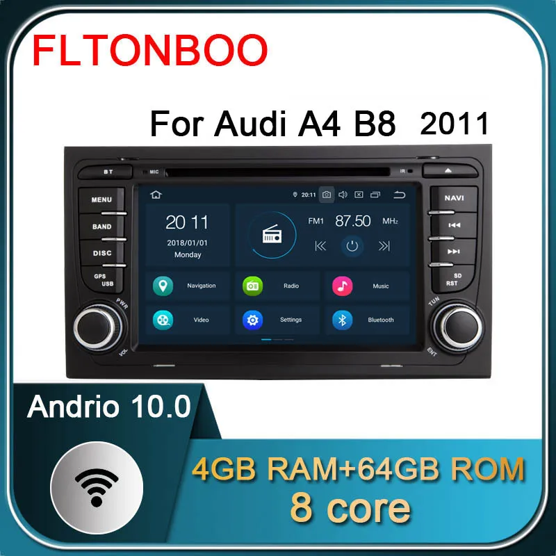 7 "Android 10 для AUDI A4 S4 B6 B7 B8 RS4 автомобильный DVD gps навигатор 3g 4G ROM 64 ГБ DSP