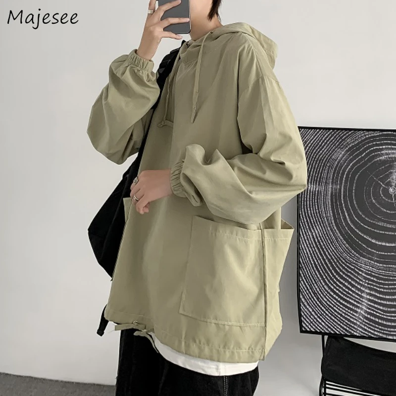 Men with Hat Hoodies Adjust Waist High Street Fashionable Hoodie Solid Loose Leisure Plus Size M-3XL Students Tops All-match New
Men with Hat Hoodies Adjust Waist High Street Fashionable Hoodie Solid Loose Leisure Plus Size M-3XL Students Tops All-match New