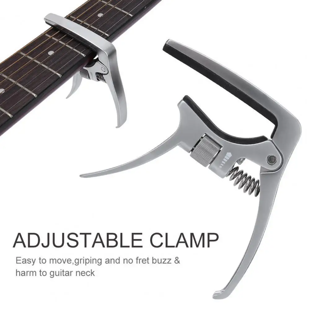 Guitar Capo Great Intonation Corrosion Resistant Guitar Gear Perfectly Balanced Pressure Bass Capo for Musical Instrument 
Guitar Capo Great Intonation Corrosion Resistant Guitar Gear Perfectly Balanced Pressure Bass Capo for Musical Instrument