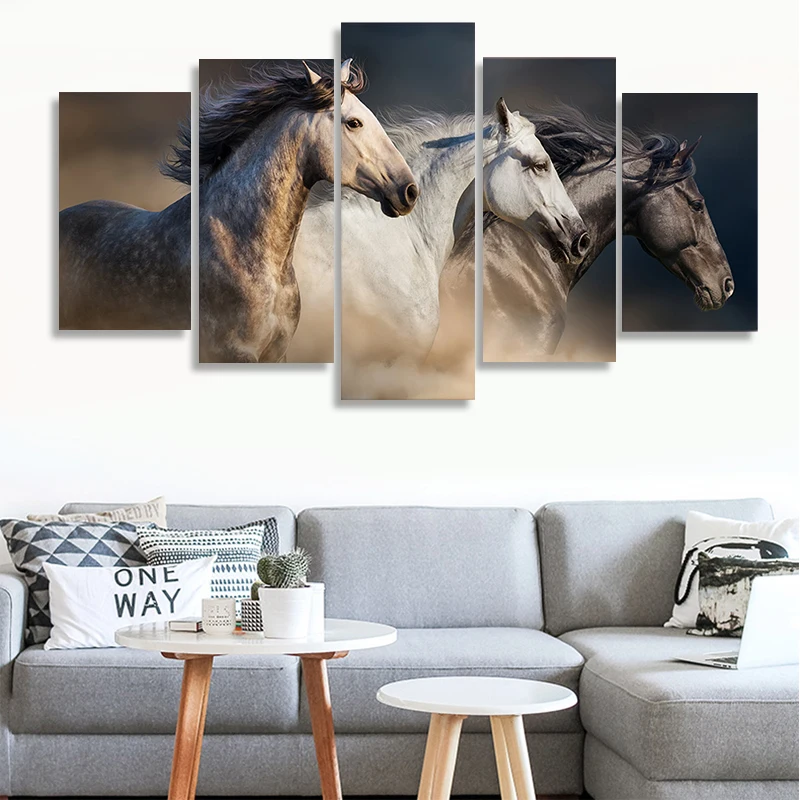 HD Printed 5 Piece Canvas Art Running Horse Painting Animal Wall Pictures for Living Room Modern Poster Bedroom Study Decoration
HD Printed 5 Piece Canvas Art Running Horse Painting Animal Wall Pictures for Living Room Modern Poster Bedroom Study Decoration