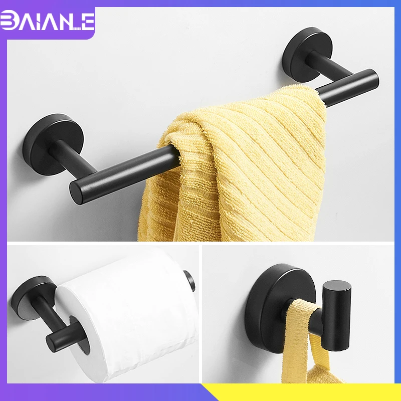 Towel Holder Black Stainless Steel Towel Bar Set Toilet Paper Holder Bathroom Hook for Towels Coat Rack Bathroom Hardware Set
Towel Holder Black Stainless Steel Towel Bar Set Toilet Paper Holder Bathroom Hook for Towels Coat Rack Bathroom Hardware Set