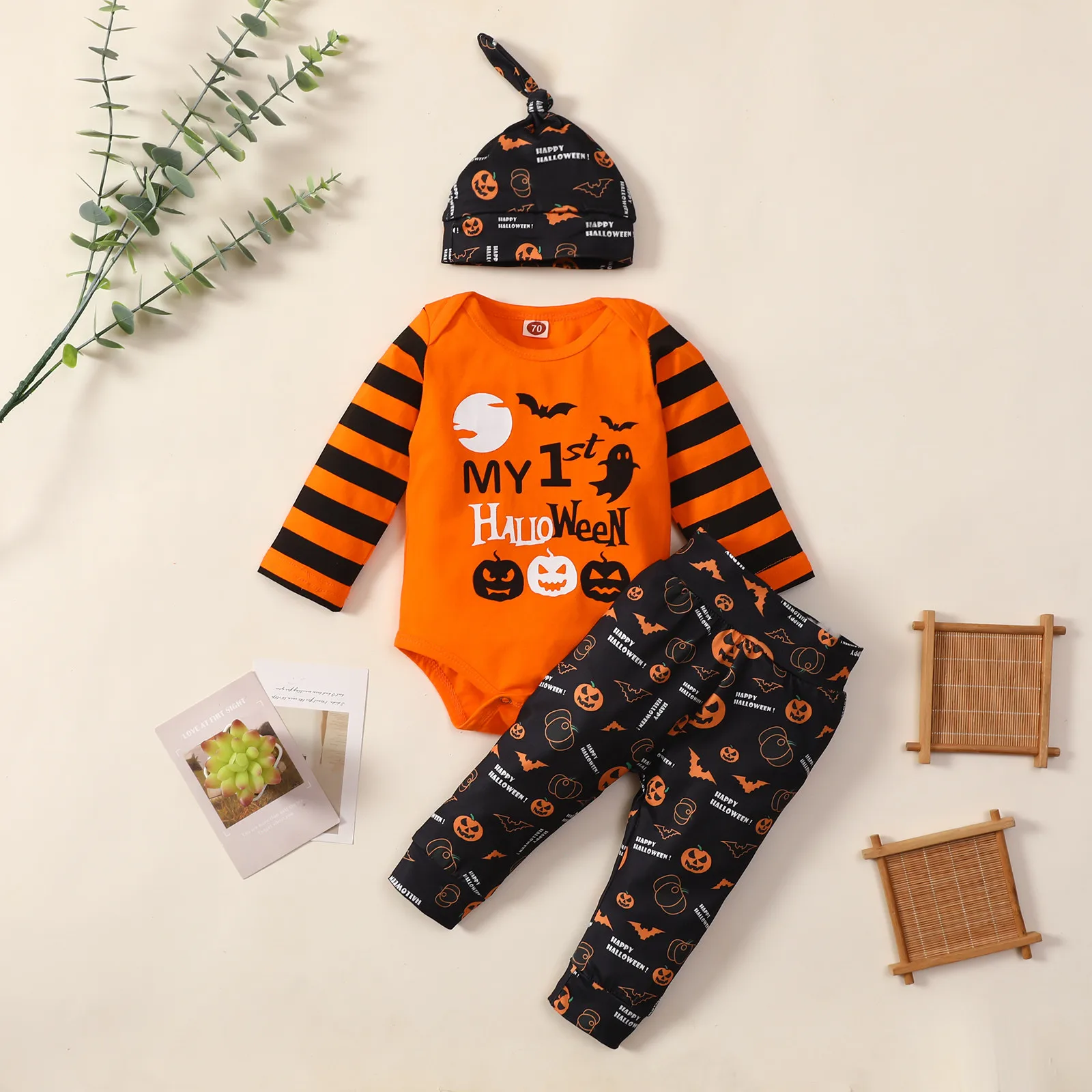 Baby Boy Girl Clothes Set Infant Baby Boys Girls Romper + Halloween Cartoon Pants+Hat Outfits Autumn Set Roupa Infantil Menina
Baby Boy Girl Clothes Set Infant Baby Boys Girls Romper + Halloween Cartoon Pants+Hat Outfits Autumn Set Roupa Infantil Menina
