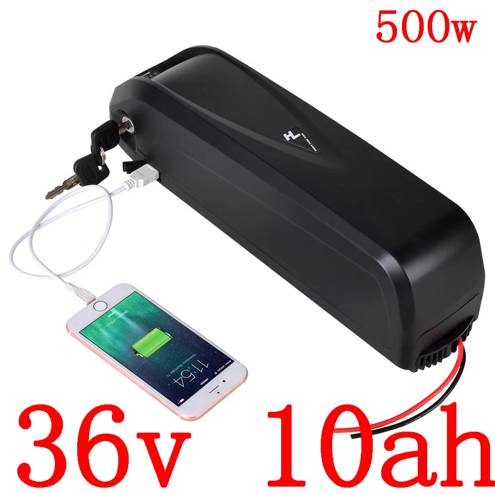 

36V 250W 350W 500W electric bicycle battery 36V 10ah 13ah 15ah electric bike lithium ion battery with 15A BMS and 42V 2A charger